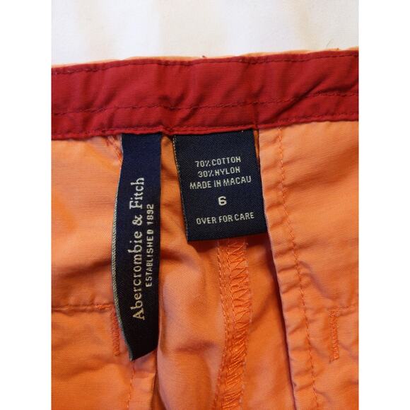 Abercrombie & Fitch Women’s Size 6 Y2K Orange Sidestripe Zip Ankle Pants - Picture 2 of 7